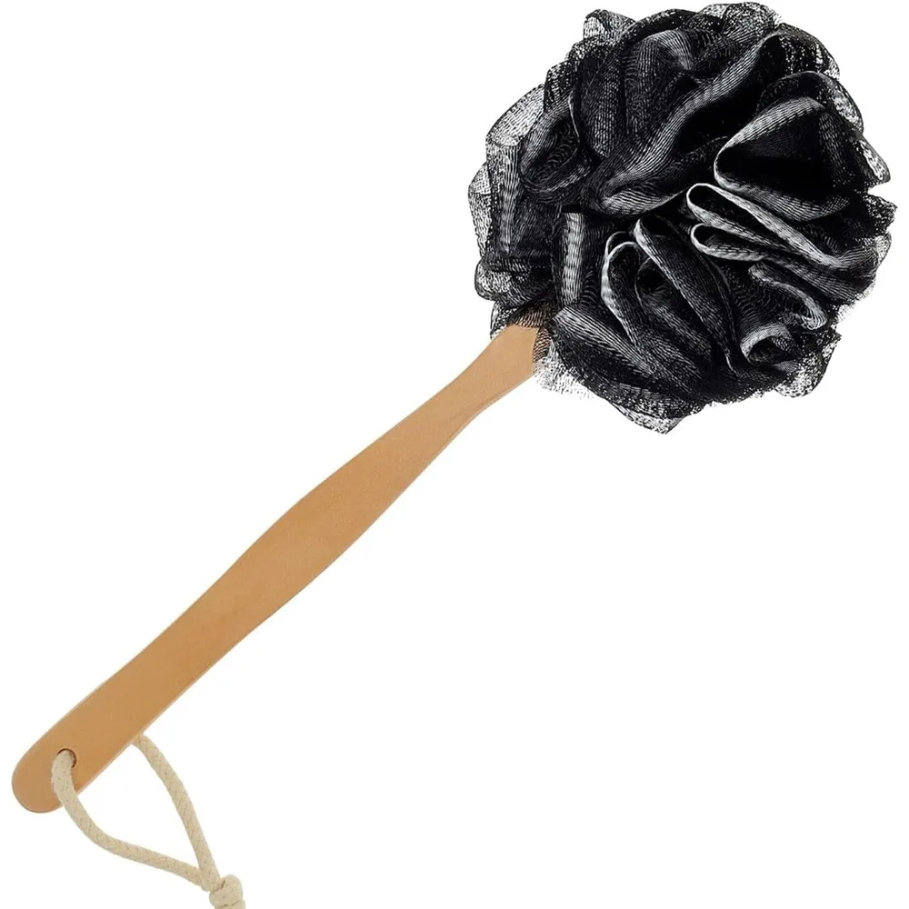 

Loofah on a Stick, Loofah with Handle, Back Sponge with Handle, PE Soft Mesh Luffas, Shower Brush for Body, Exfoliating Luffa fo