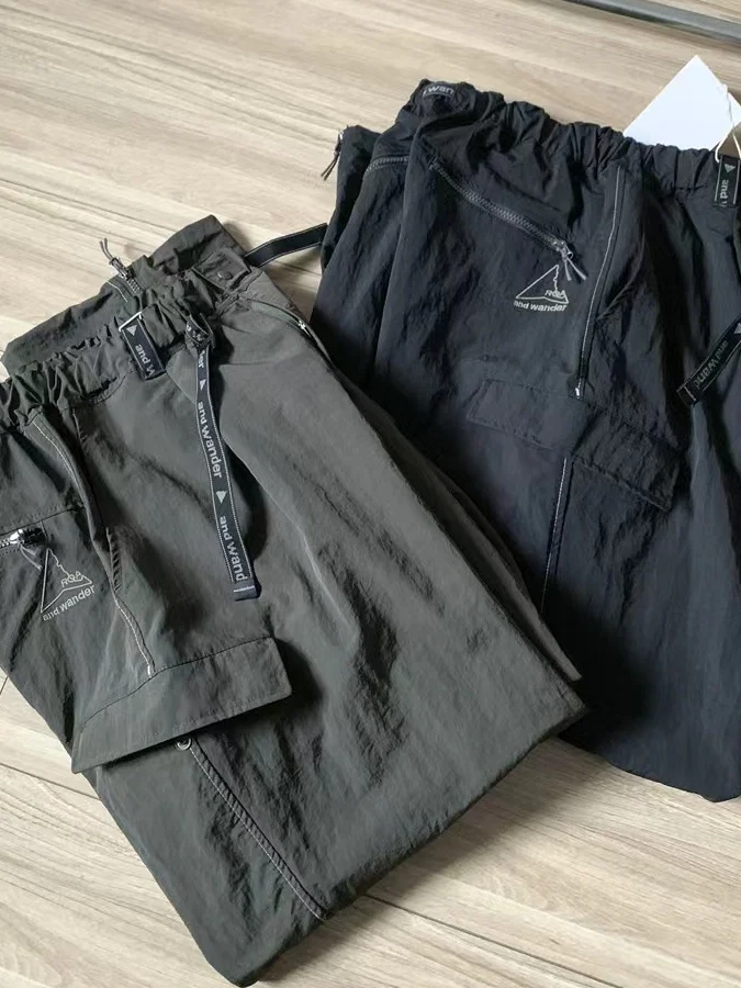 Outdoor Men's Casual Pants Multiple Pockets Elastic Waist Drawstring Waterproof Windproof All-Season Polyester Fiber Travel Gear