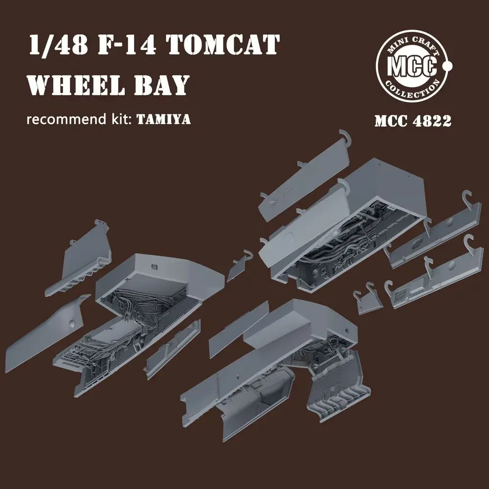 MCC 4822 1/48 Scale F-14Tomcat Wheel Bay for TAMIYA - Upgrade Detail Set