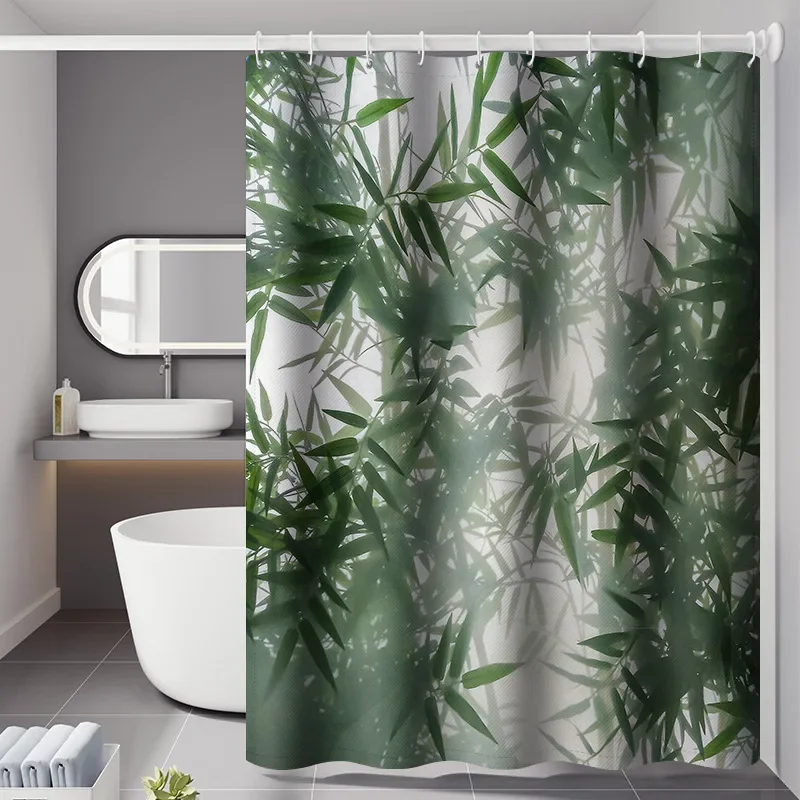 

Bohemian Style Shower Curtain Bathroom Curtain with Hooks Anti-mildew Partition Curtains Waterproof Shower Curtain Bath Screen