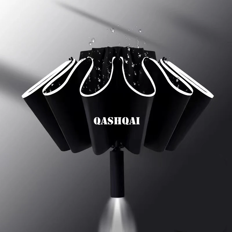 

Car Umbrella With LED Light Reflective Stripe Umbrellas For Nissan Qashqai J10 J11 2021 2020 2019 2018- 2011 2010 2009 2008 2007