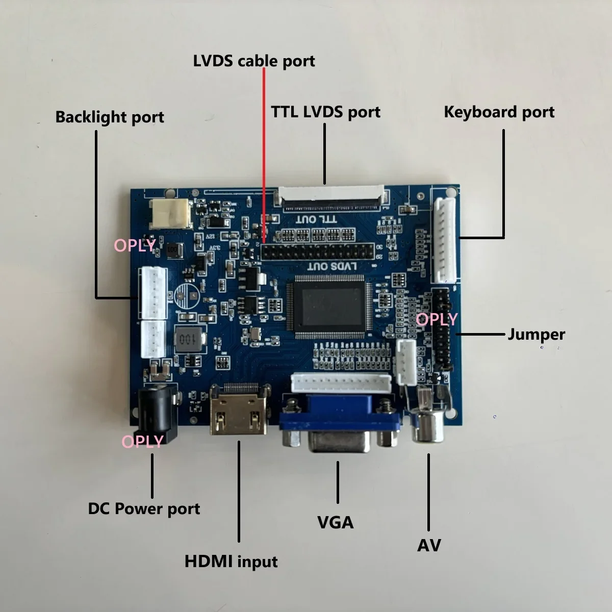 Kit Controller board HDMI-compatible for B140EW02 B140EW01 14" 30pin 1 CCFL 1280×768 LCD panel DIY AV VGA view 2