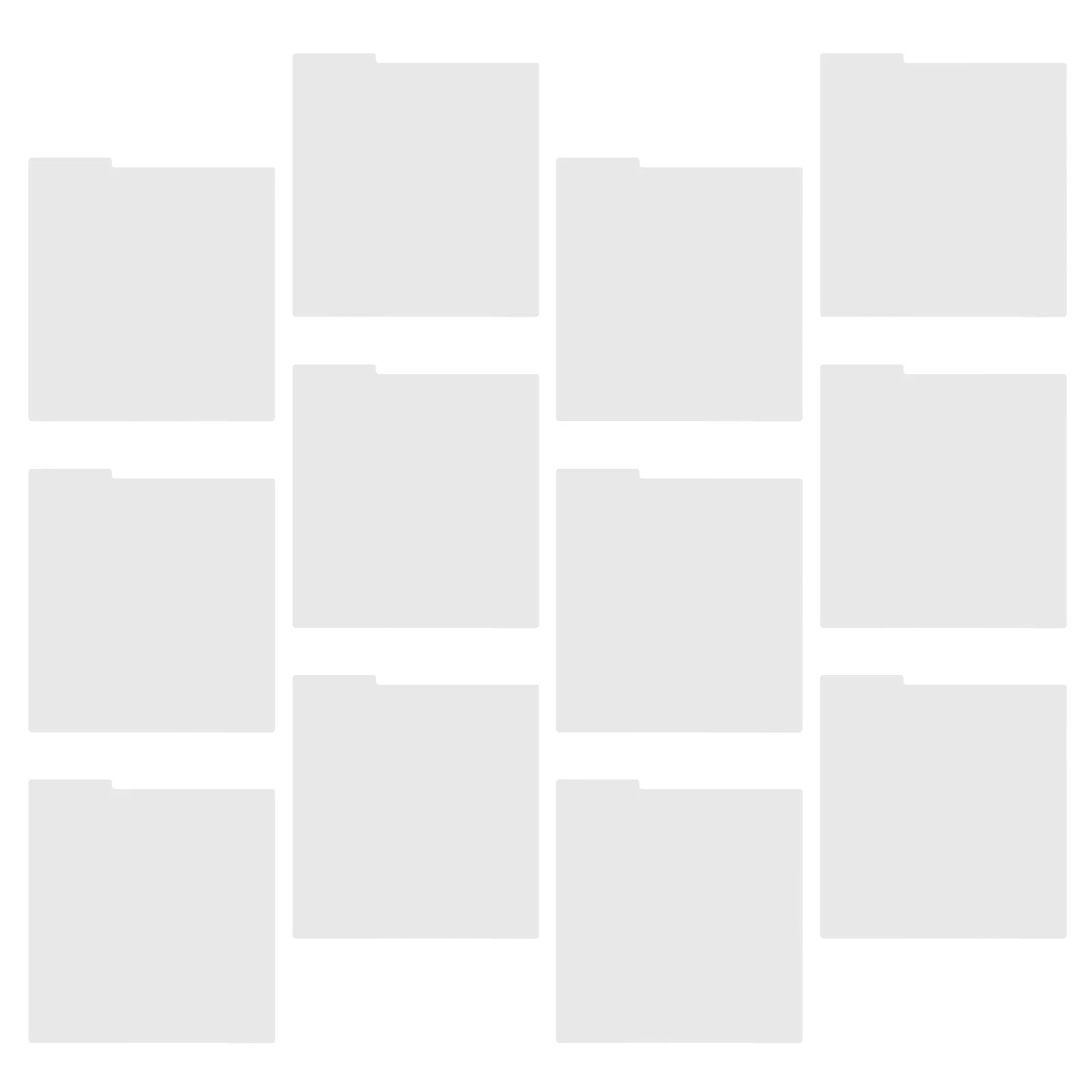 12Pcs Vinyl Record Divider White Plastic Album Organizer Index Cards for Storage Classification Record Separation