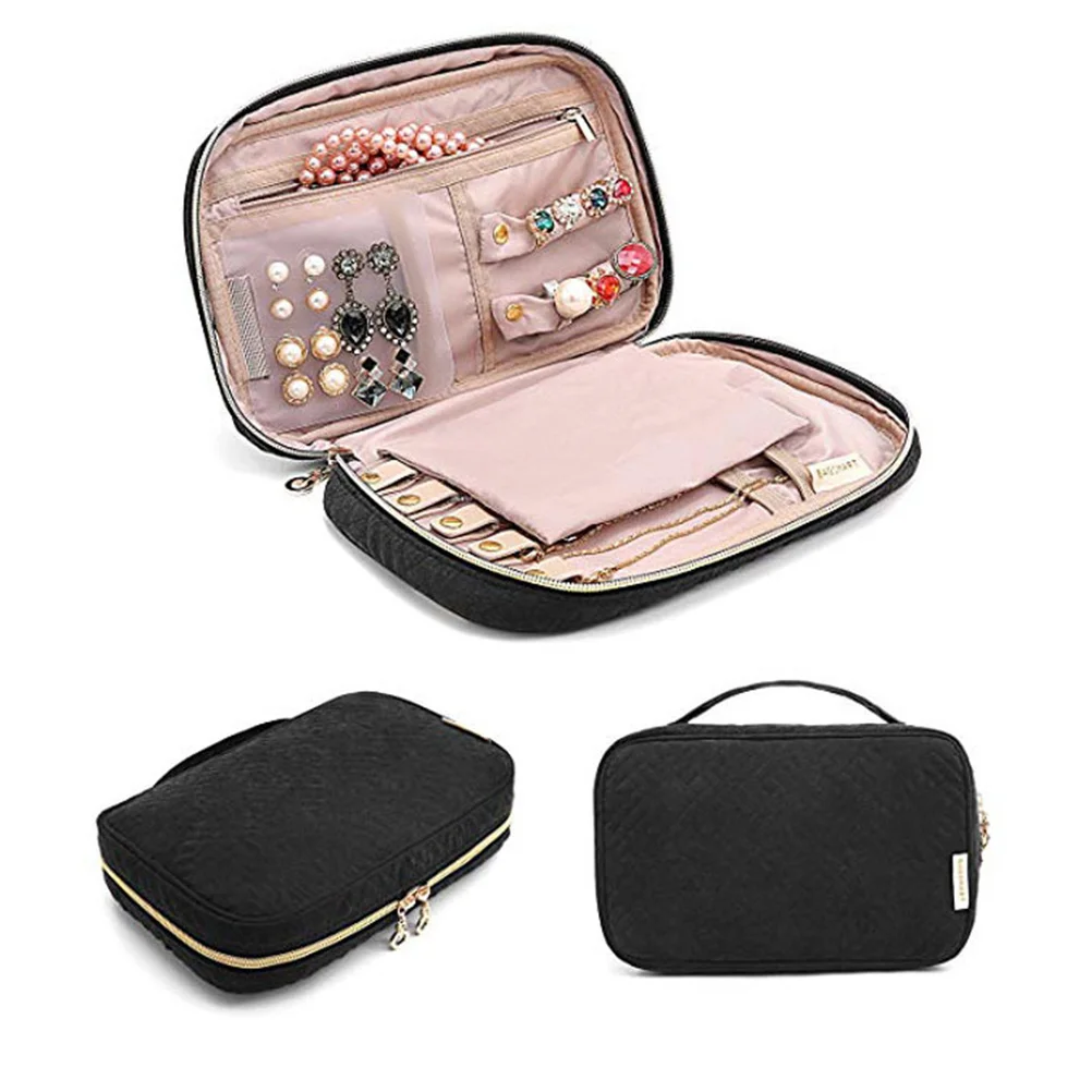 

Storage Lightweight Organizer For Portable Travel Jewelry Portable Jewelry Storage Bag Organizer For Travel Case Black