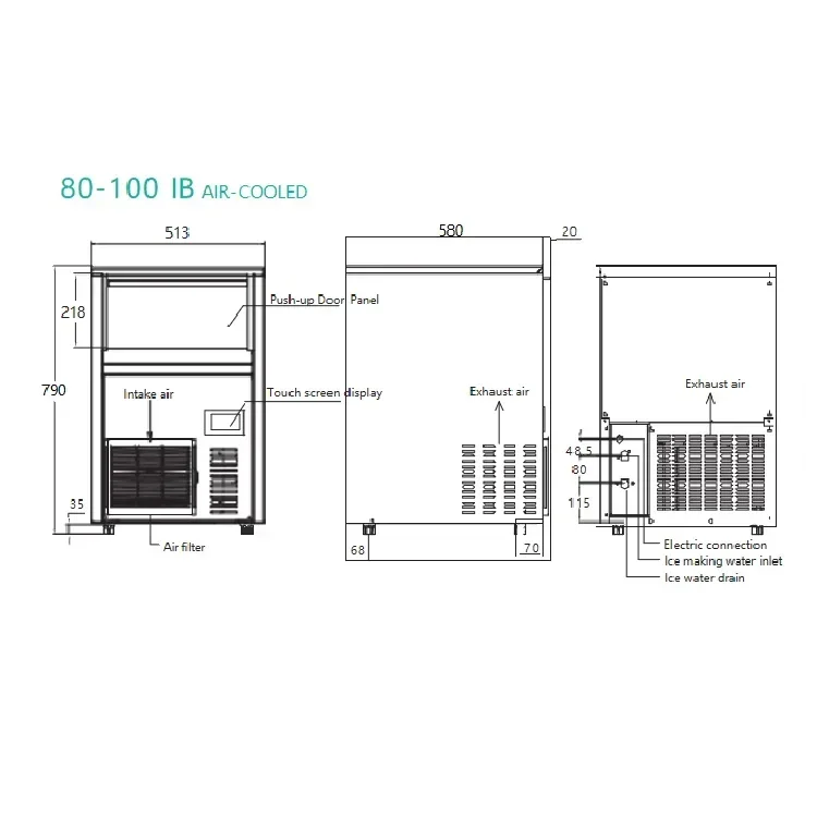 High-Performance Electric Ice Cube Maker Fast Hotel and Restaurant Use Outdoor Application Household Ice Making Machine