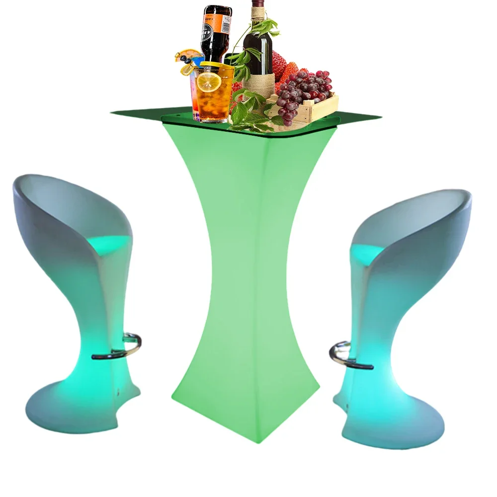 Led 16 colors changing illuminated Led bar chair illuminated glowing Led cocktail table