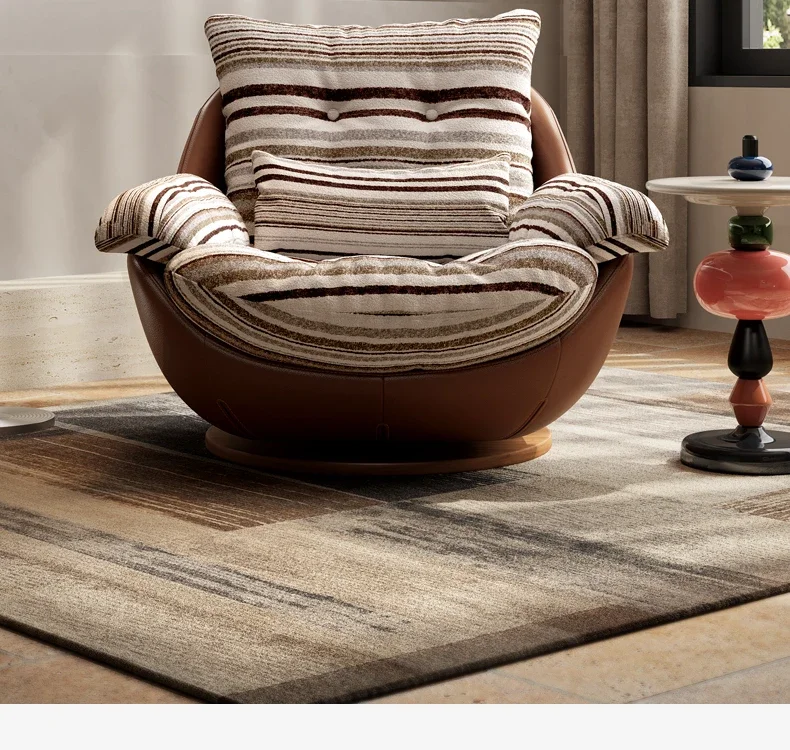 

TTRetro ностальгический вращающийся одноместный тканевый диван с откидной спинкой