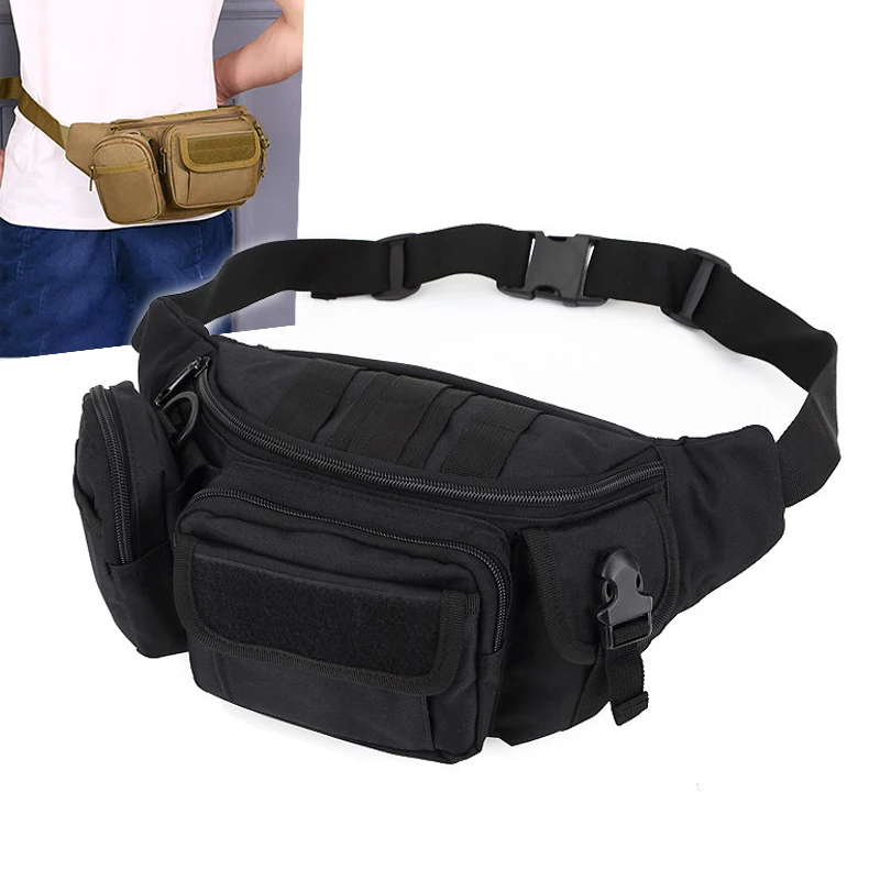 Men Waist Fanny Pack Hip Bum Belt Bags Military Assault Nylon Sports Climb Travel Hiking Male Combination Sling Chest Bag