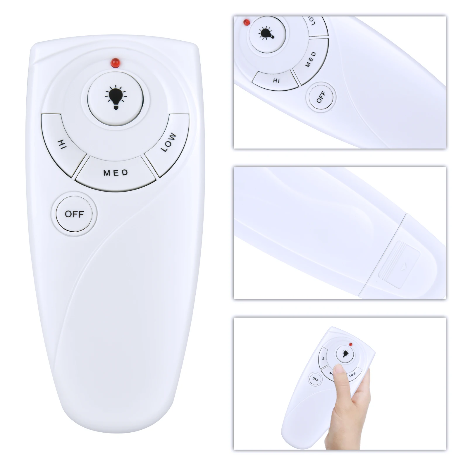 Nuovo telecomando UC7083T per ventilatore da soffitto Hampton Bay, controllo luci doppie, bianco con batteria