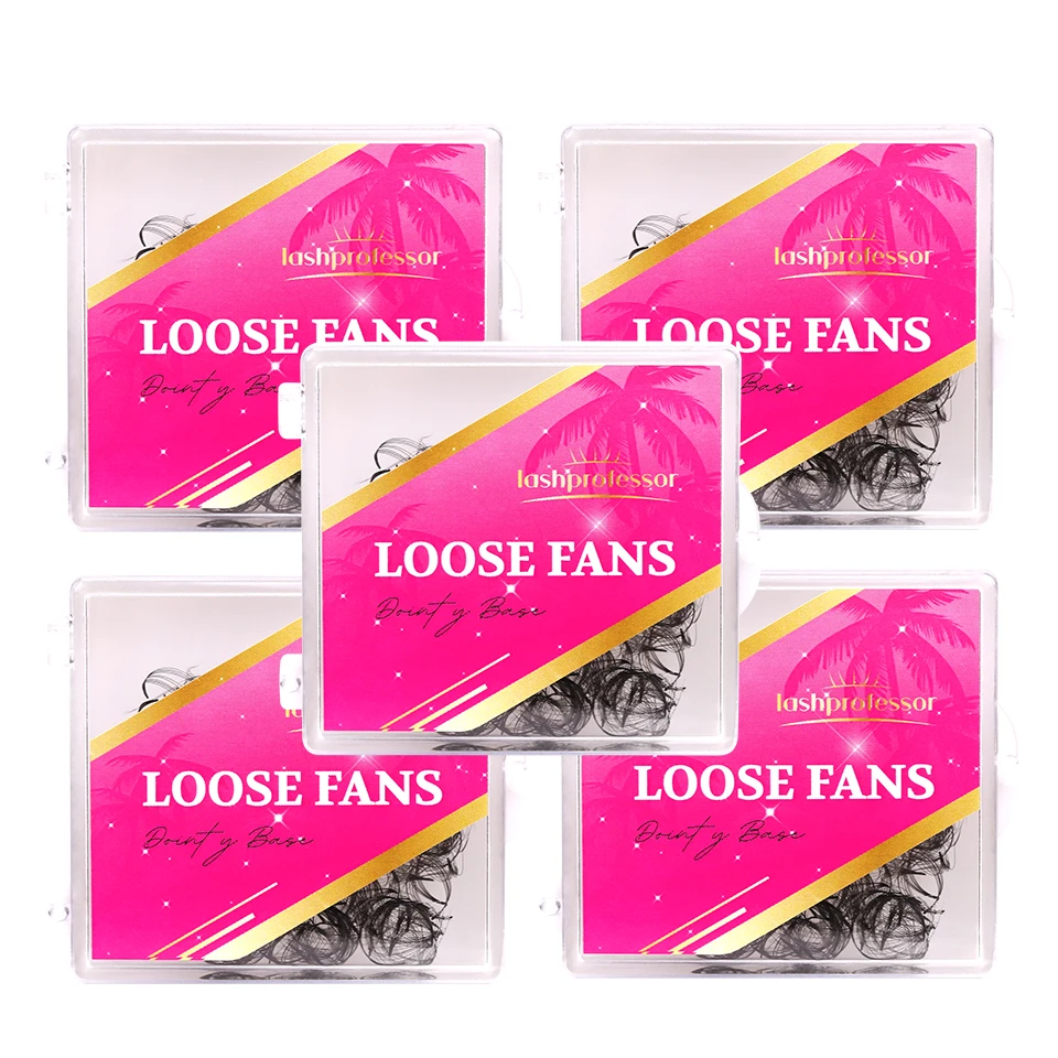 

5 Cases Loose Fans Pointy Base Eyelash Extensions Thin Slim Narrow Stem Sharp Volume Eyelashes Promade Russian Lashes Extensions