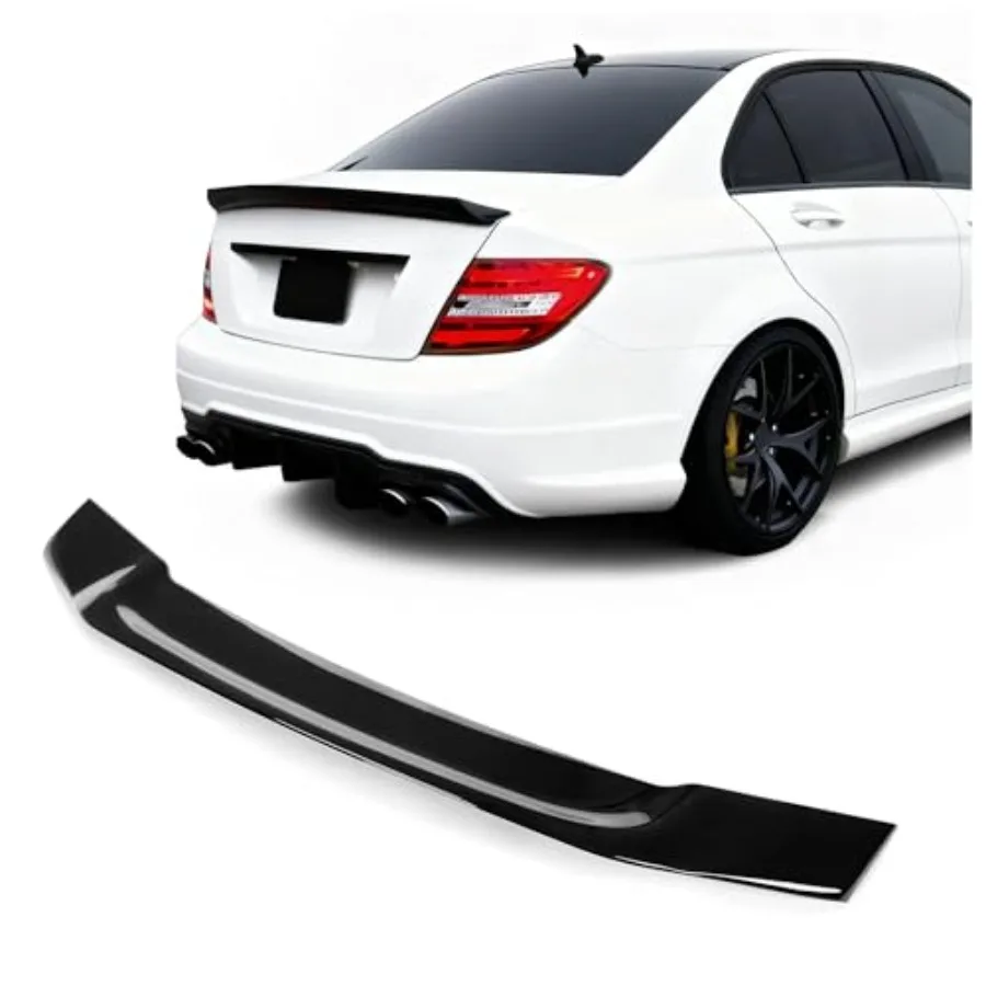 

Rear Trunk Spoiler Compatible with 2008-2014 Mercedes Benz W204 C-Class and C63 Sedan Exclude 2 Door Coupe Spoiler Wing Lip Pla
