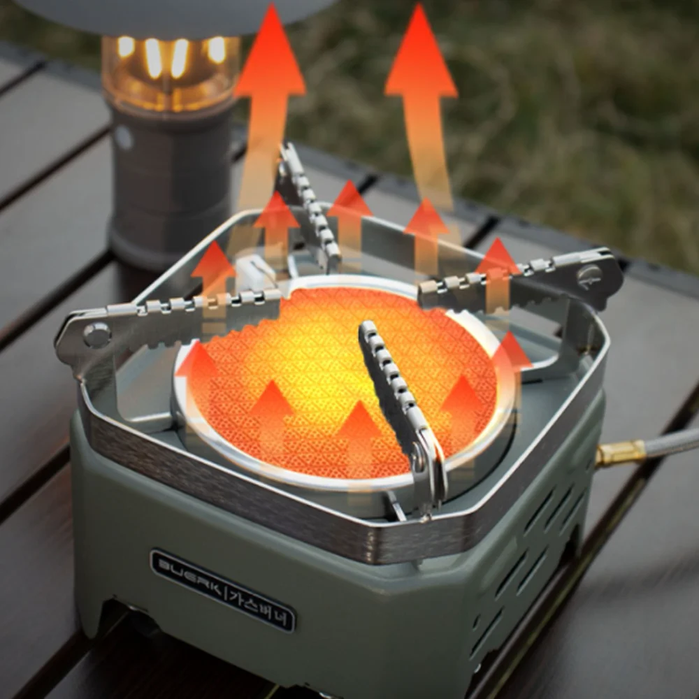 camping 4000W Outdoor Infrared Stove Energy Conservation High Firepower Camping Stove Split Type Furnace Windproof Stove