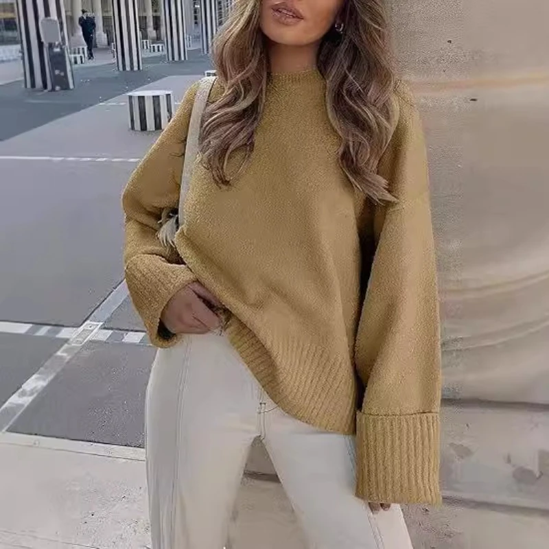 

Fall/winter 2025 Women's Sweater Round Neck Loose Plush Thick Women's Coat