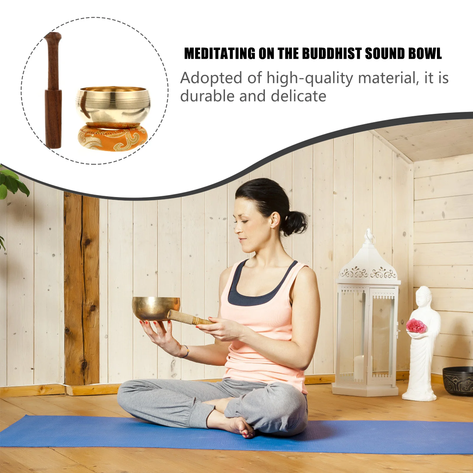 

1Set Tibetan Style Meditation Healing Singing Bowl Accessory Perfect for Travel Relaxation Meditation Bowl Buddhist Supplies