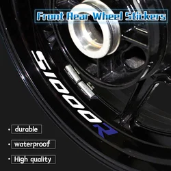 8 X Tire Sticker For BMW S1000R s1000r S 1000R Reflective Motorcycle Wheel Stickers Hub Decals Rim Stripe Tape Decor Waterproof