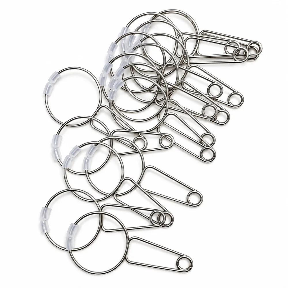 10Pcs Metal Ear Acupressure Clips Silver Tone Loop On Design Ear Therapy Spring Clips Silicone Tip Reusable