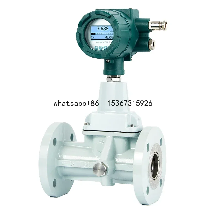 Natural gas flowmeter Intelligent precession vortex flowmeter digital display high precision compressed air O2 gas flowmeter