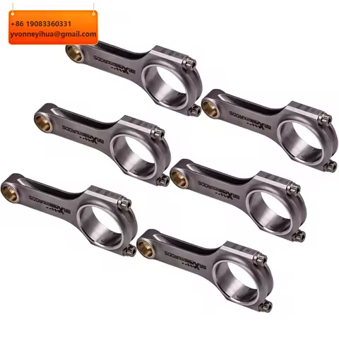 MaXpeedingrods 6 Pieces 157 Mm Connecting Rods For Nissan Patrol Safari 4.2L TD42 Turbo Diesel With 30mm Pin ARP 800HP Factory
