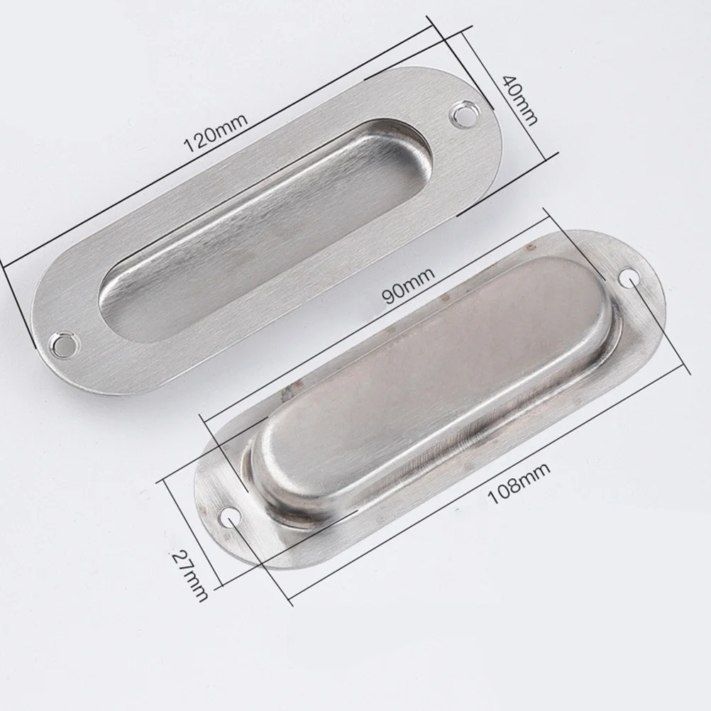 

2Pcs Simple Invisible Modern Handle Kitchen Cabinet Pull Drawer Seal Door Knob Sturdy Stainless Steel Thick Aluminum Alloy