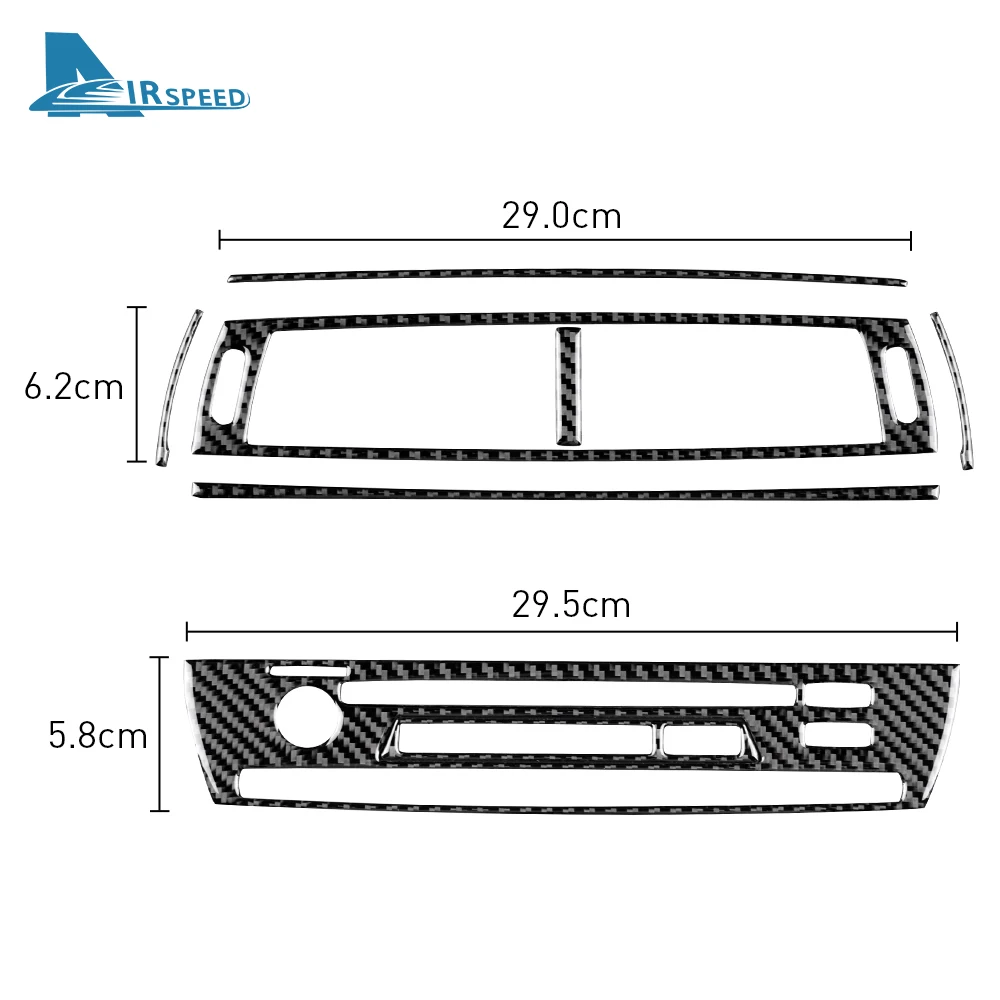 for BMW Z4 E85 E86 2003-2008 Carbon Fiber Car Air Conditioning AC CD Console Panel Cover Sticker Interior Trim Accessories