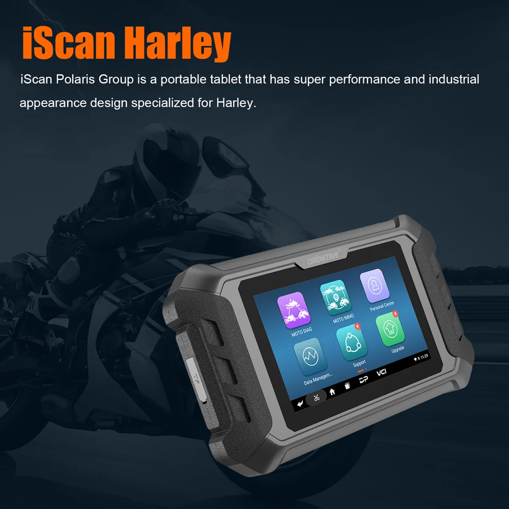 OBDSTAR-Scanner de Diagnóstico de Motocicleta, iScan para Harley e Davidson, Suporte Sevice Light Reset, Programação Chave, Até 2023 Modelo