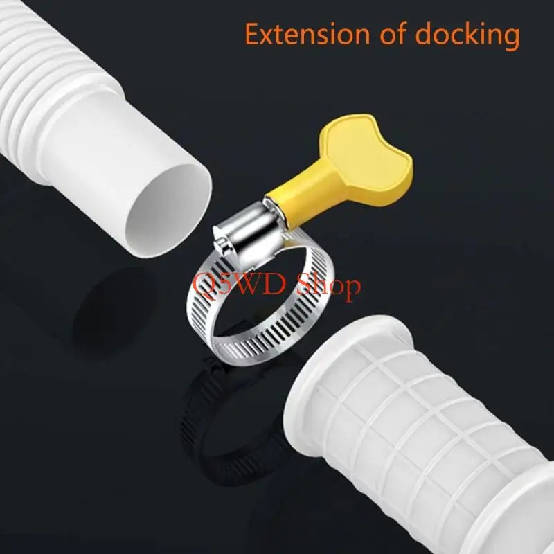 Q5WD Universal Drainage Hose Extension Flexible Strong Rubber Hose for Home Use
