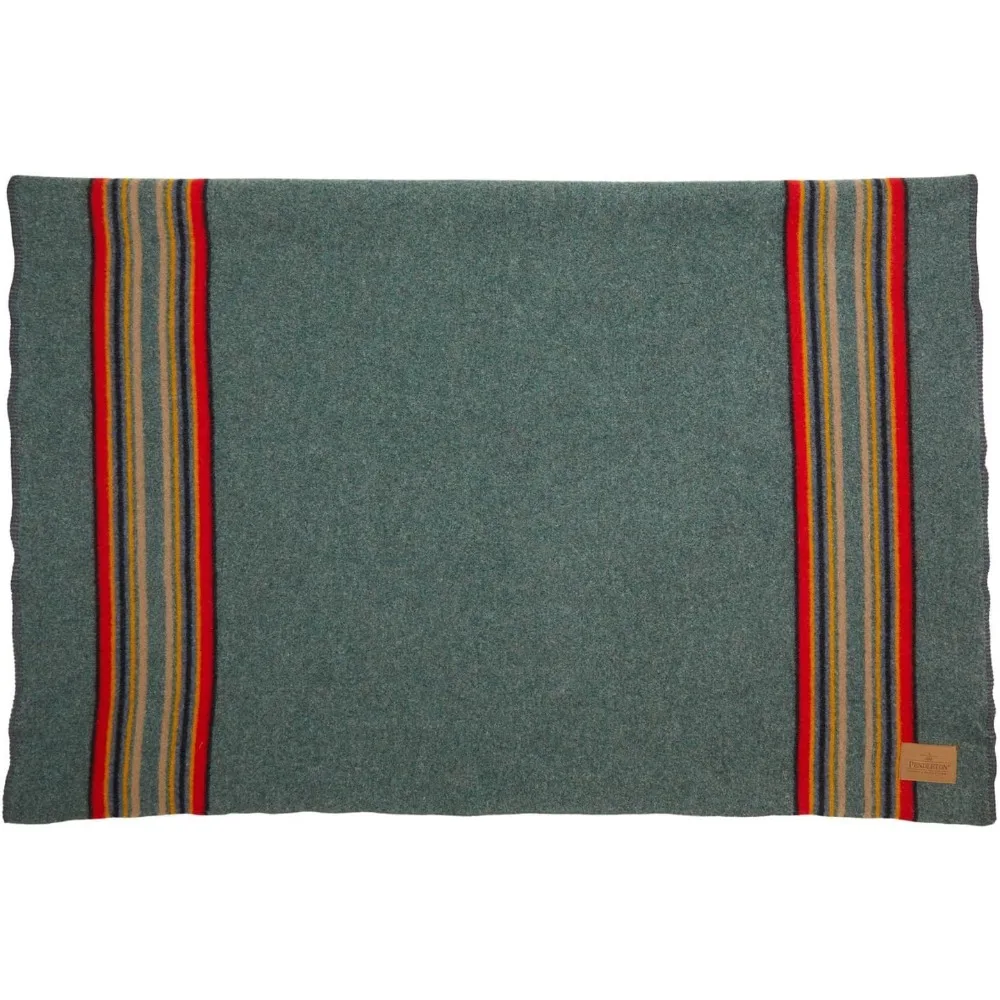 Wool Throw Blanket, Green Heather Mix,Suitable for keeping warm in bedrooms, living rooms, sofas