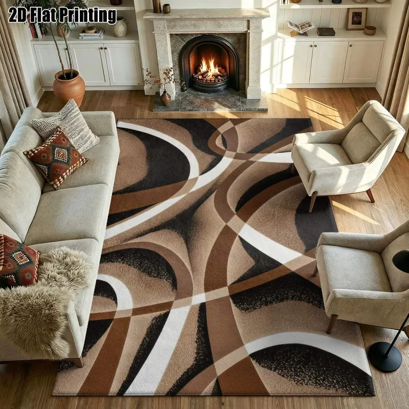 Modern Marble Swirl Wave Printed Carpet Fashion Large Area Rug for Living Room Guest Hall Indoor Home Decor Christmas New Year