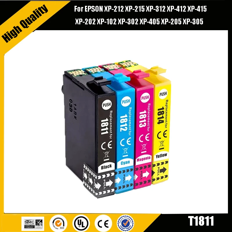 

einkshop T1811-T1814 Ink Cartridge for Epson Expression Home XP-215 XP-312 XP-315 XP-415 XP-225 XP-322 XP-325 XP-422