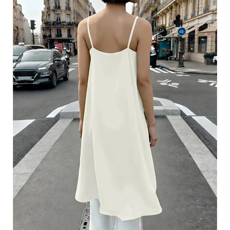 Amii Women's Camisole 2026 Summer New Flowy Strapless Chiffon Top Holiday Sleeveless Double Layer Blouse For Women 12641133