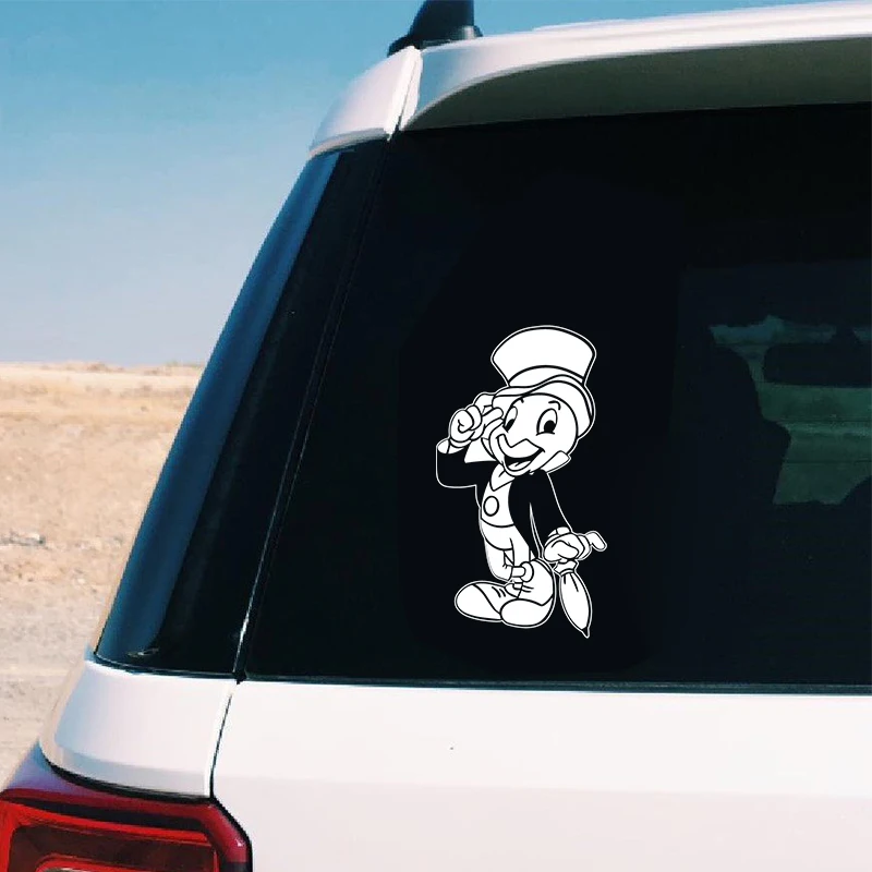 Jiminy Cricket Pinocchio Car Styling Vinyl Art Sticker Car Window Decor, Lucky Cricket Laptop Decal For Apple MacBook Air/Pro