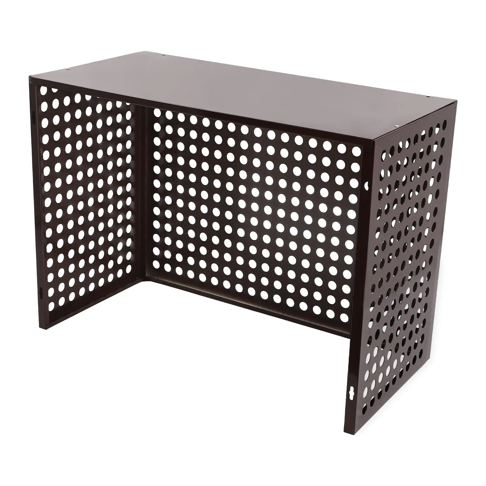 

Air Conditioner Fence Screen, 4 Panels Outdoor Aluminium Privacy Fence Screen Freestanding and Wall-Mounted Ac Covers for Outsid