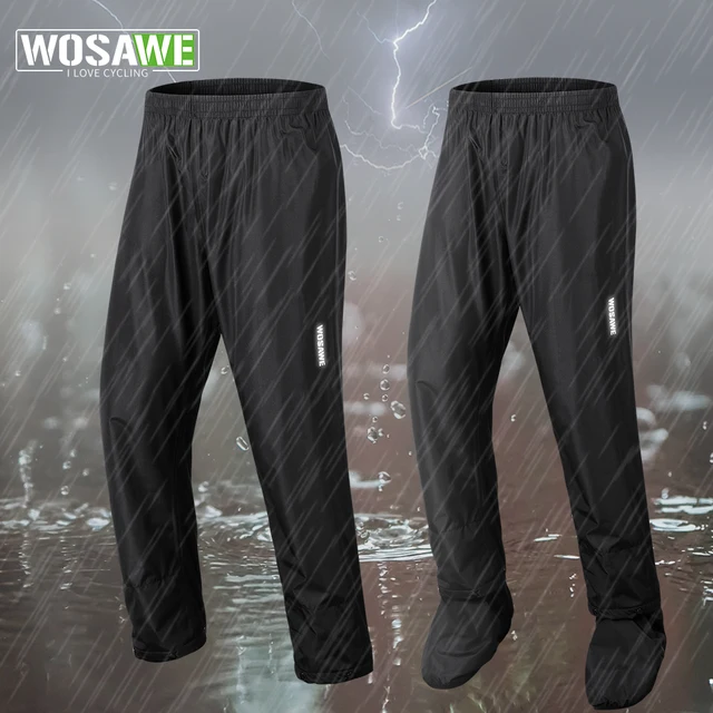 WOSAWE turystyczne spodnie przeciwdeszczowe Outdoor wodoodporne spodnie motocyklowe wspinaczka Camping kolarstwo sportowe górskie spodnie przeciwdeszczowe ochraniacze na buty