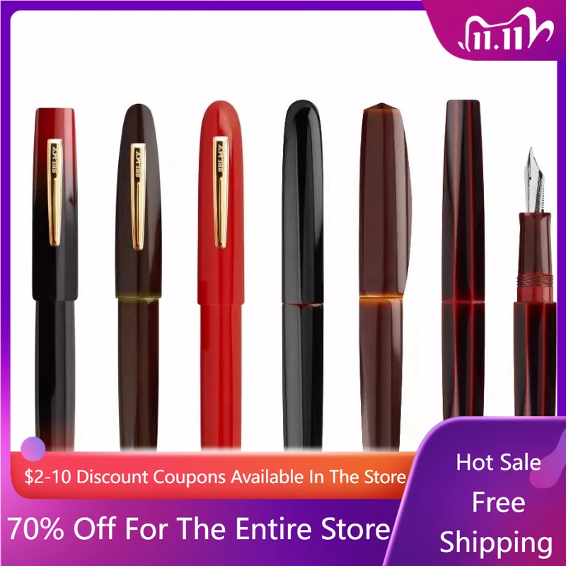 

BALAOYE Luxury Paint Fountain Pen Hard Rubber BOCK No.6 F 0.5MM Nibs Collection Writing Smooth Office Cute Pens PK Wingsung 629