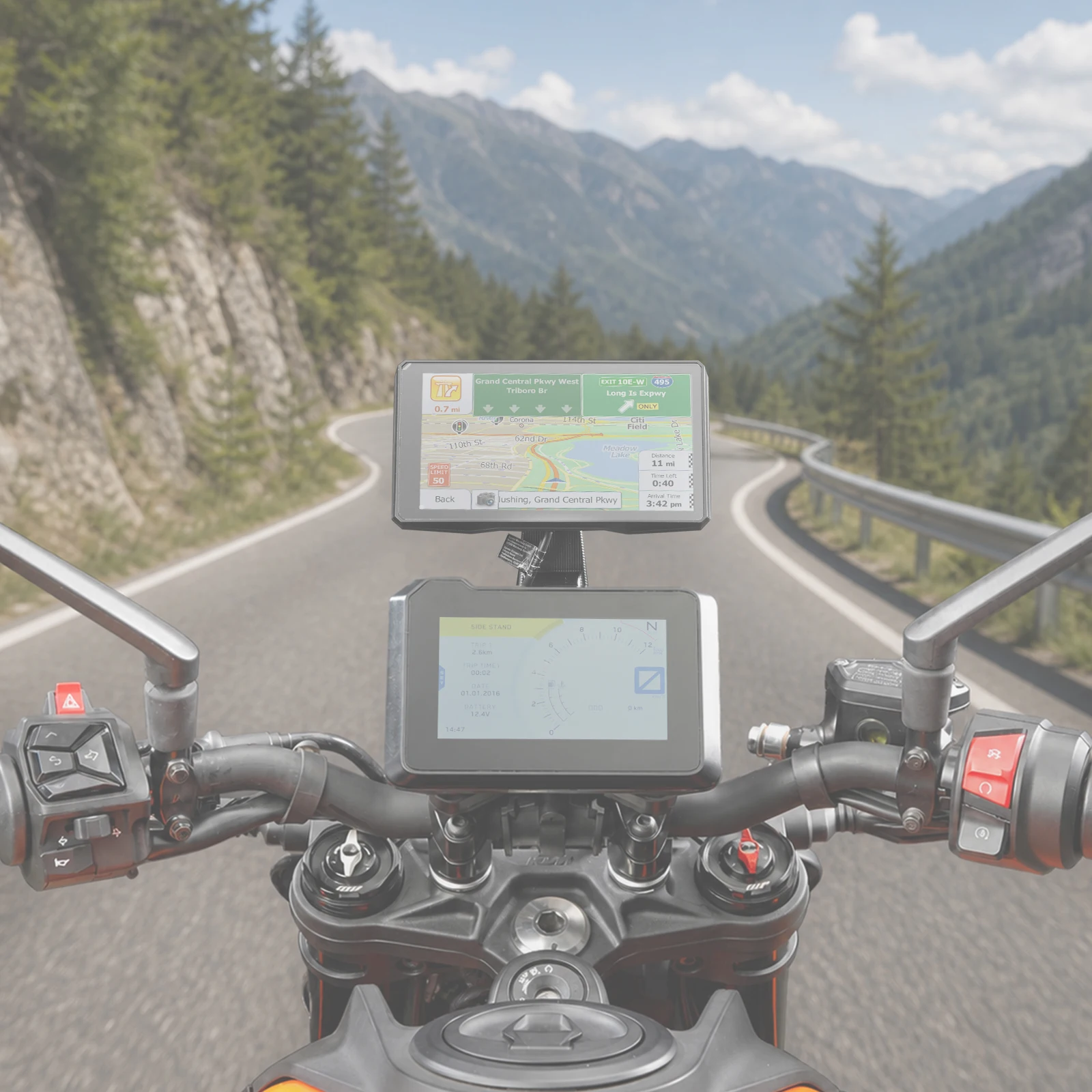 AMPS Gerätehalterung Telefonhalterung GPS-Halterungen für KTM 125 Duke 250 Duke 390 Duke 2026 2025 2024 Duke 125 Duke 250 Duke 390 – Detail 11