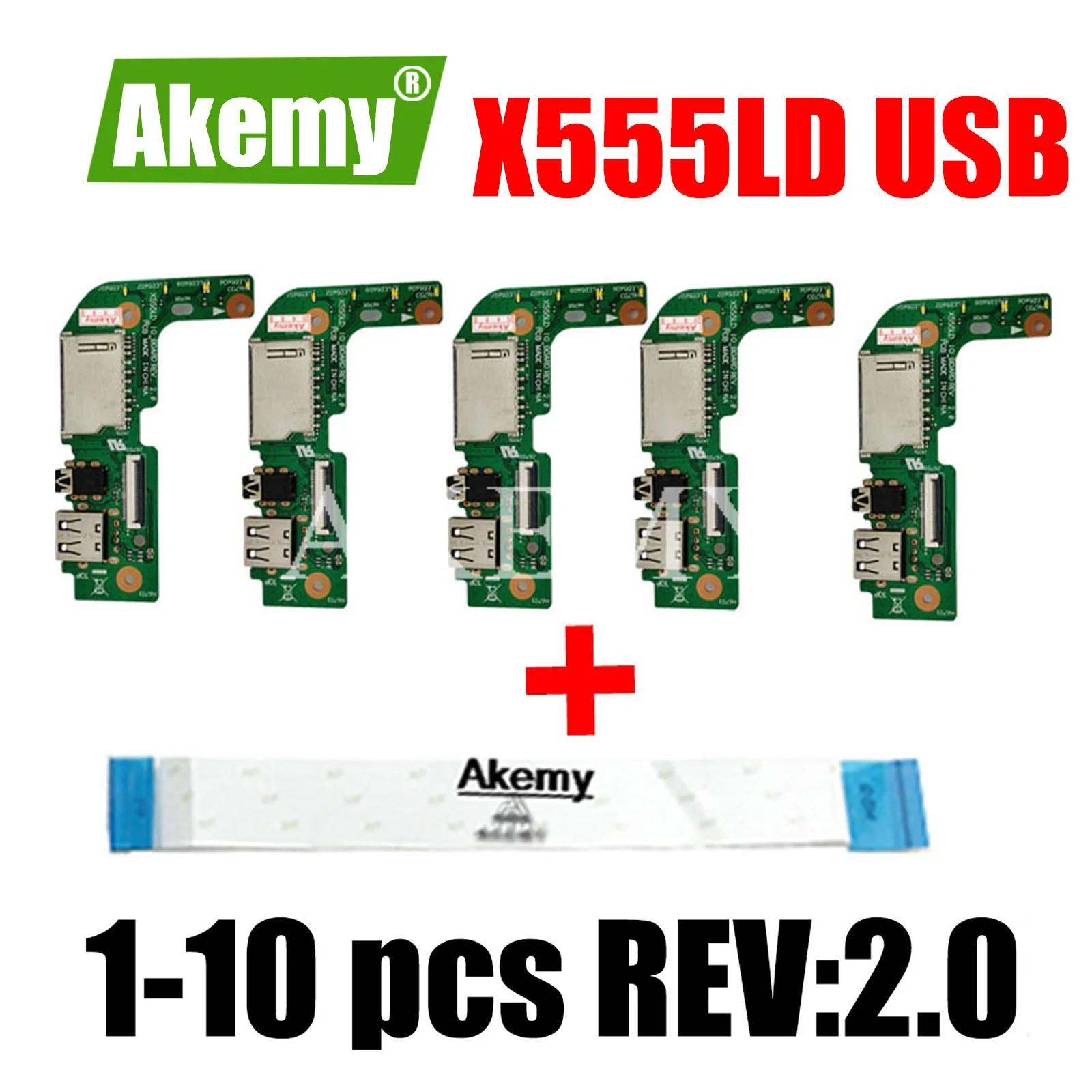 

1-10 pcs For Asus X555 X555L X555LD X555LD_IO USB AUDIO CARD READER BOARD REV:2.0 MB 100% Tested Fast Ship