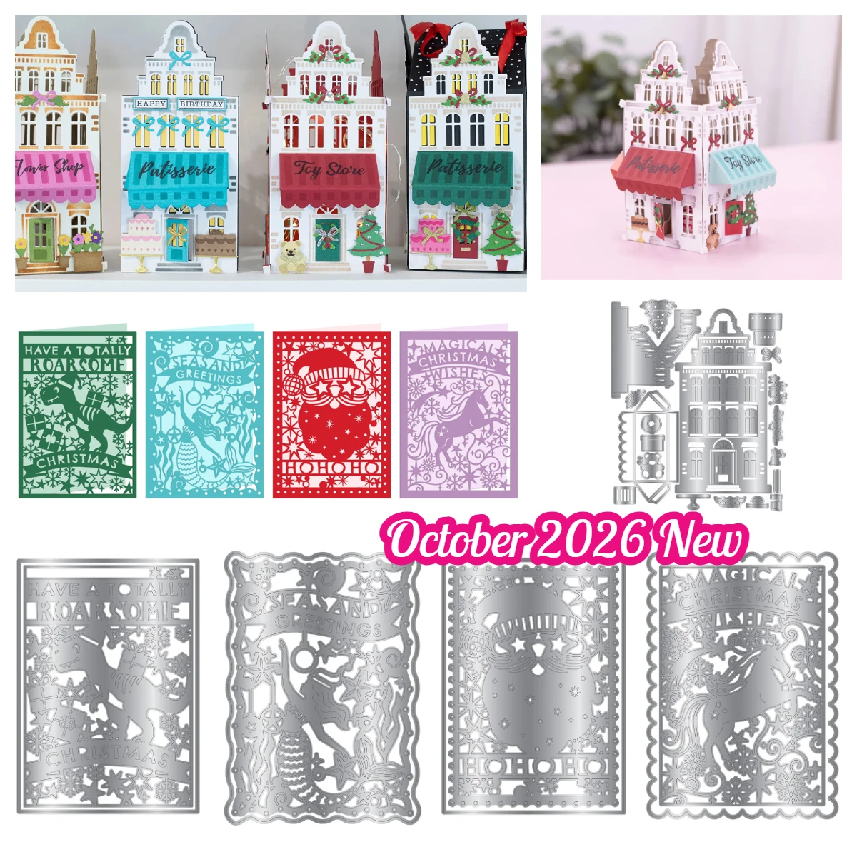 Magical Christmas Unicorn Metal Cutting Dies Handmade DIY Embossing Making Scrapbooking Album Christmas Craft Decoration