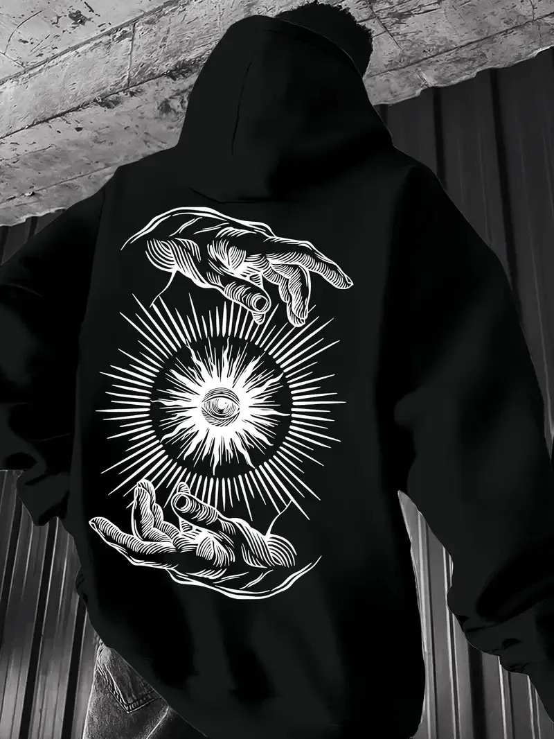 

2025 Autumn and Winter Men's Lightweight Hoodie Sweatshirt Back Graphic High-end Luxury Is for Both Men and Women Top Y2k