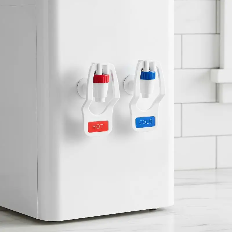 1/2 PCS Push Type Water Dispenser Plastic Tap Hot Cold Blue Valve Tank Drinking Fountains No Leak Easy