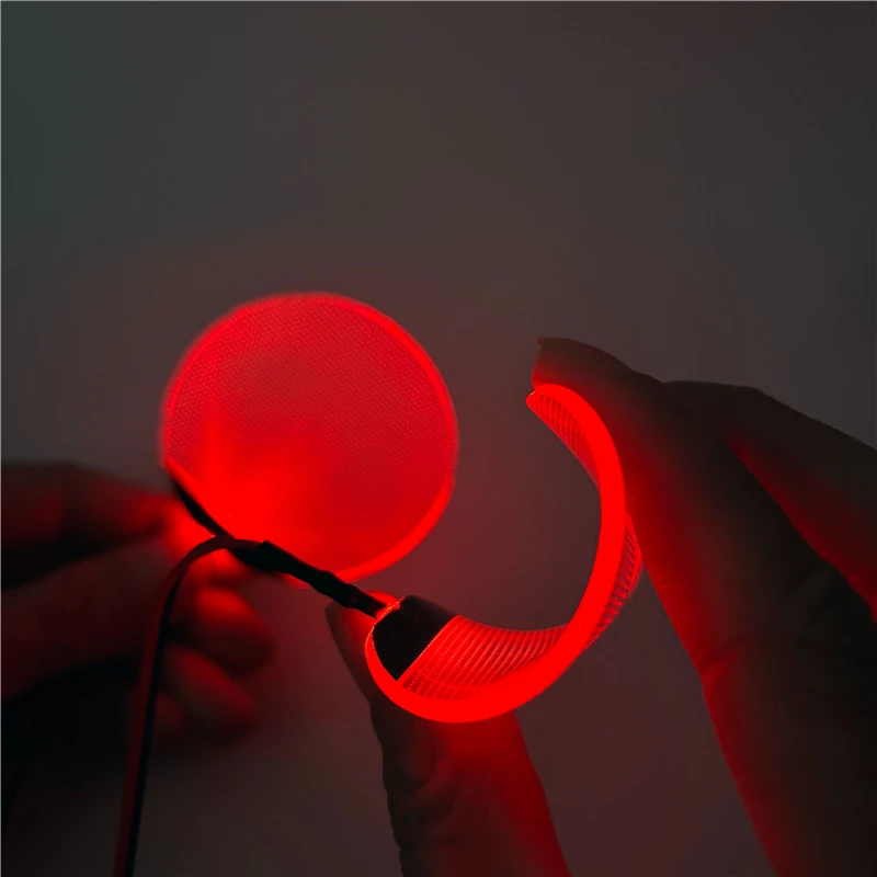 Round Flexible Bendable DIY Led Light Eyes Kits Cosplay Halloween Helmet Masks Eye Light Accessories Can Cropped CR2032