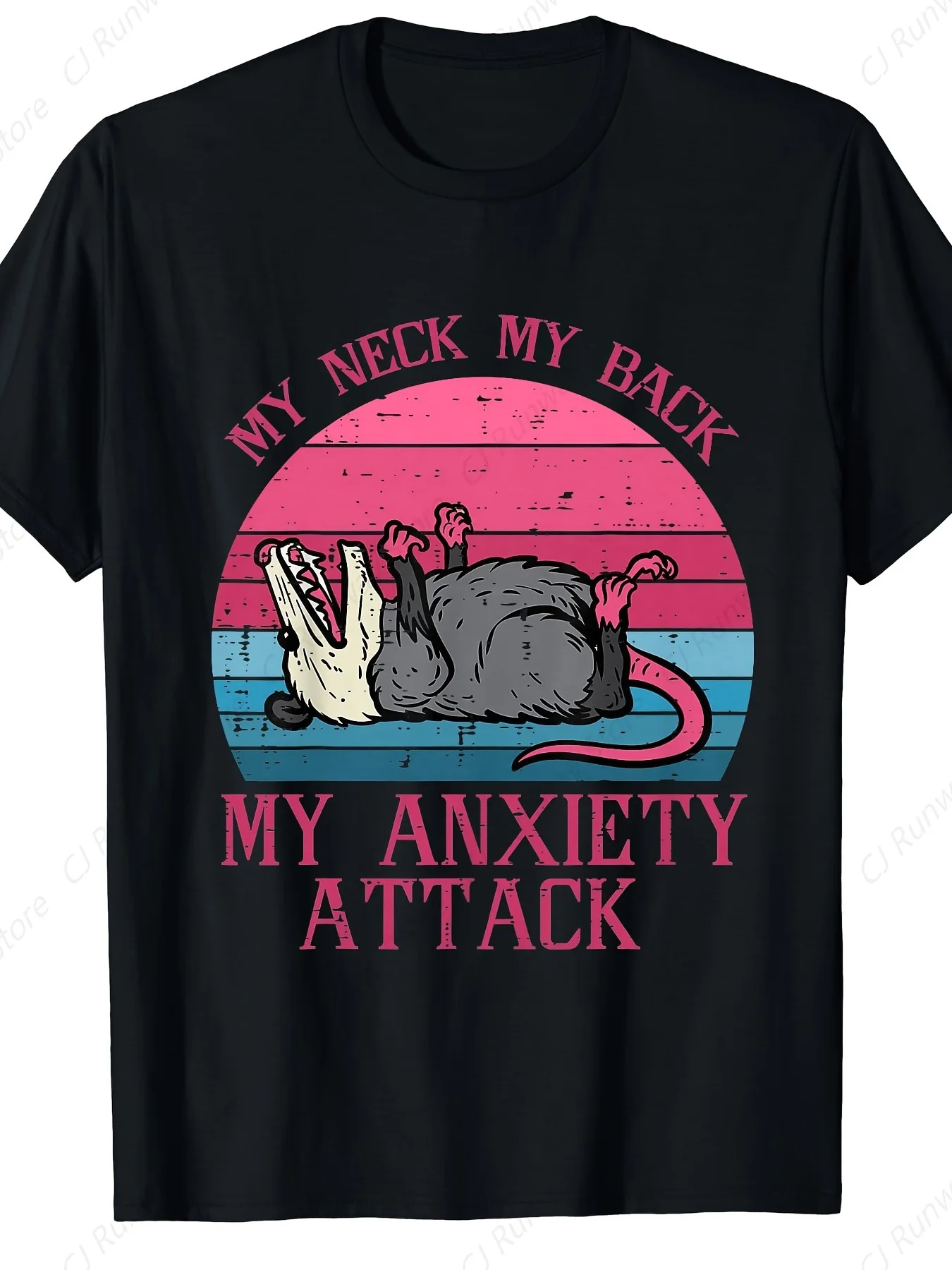 

My Neck, My Back, My Anxiety Attack T-Shirt 100% Cotton O-Neck Short Sleeve Summer Casual Mens T-shirt Streetwear