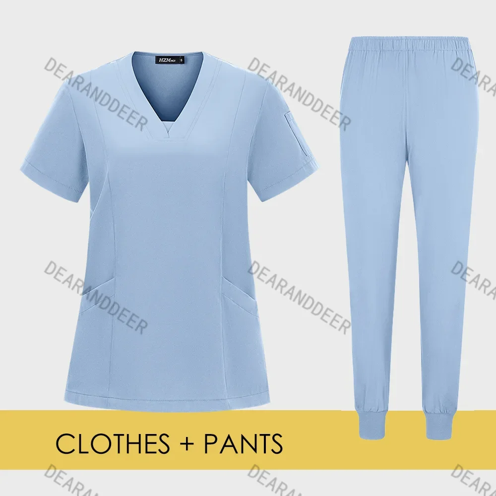 Unisex Medical Uniforms Men Women Nursing Clothes Beauty Costume Nurse Scrubs Sets Doctor Dentist Workwear Clinical Tops Pants