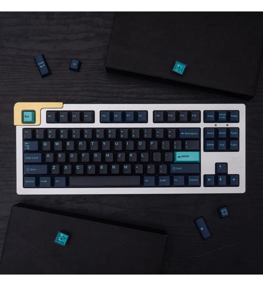 

Keycap trend dark/light color hammerhead shark/whistle/Arctic circle keycap 171 key two-color original height full set of