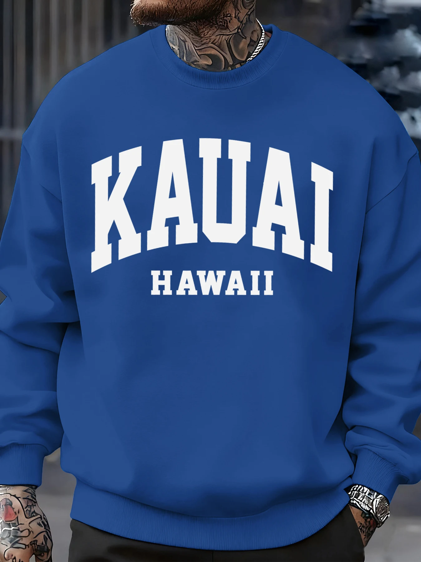 Kauai Hawaii Brief Drucke Herren Pullover Mode Hip Hop Sweatshirt Fleece Oversize Kleidung Herbst Casual Unisex Sportswears