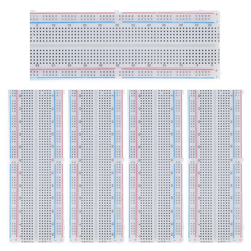 5PCS 400/830 Points Breadboard 830 Points Breadboard MB-102 Solderless PCB Test Board 400 Hole Breadboard MB102 Test Develop DIY image 4