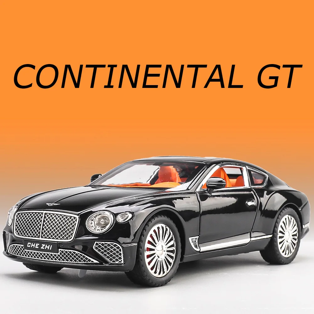 1:24 Scale Continental GT Bentayga Alloy Diecast Toys Cars Models Doors Opened Vehicles Pull Back Car Toy Boys Birthday Gifts