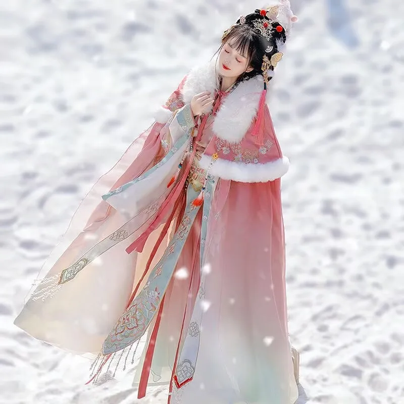 Christmas Costume Women Winter Hanfu Dress Female Carnival Cosplay Costume Warm Chinese New Year Costume Pink Green Hanfu Suits - AliExpress 200000532 Christmas Costume Women Winter Hanfu Dress Female Carnival Cosplay Costume Warm Chinese New Year Costume Pink Green Hanfu Suits - AliExpress 200000532