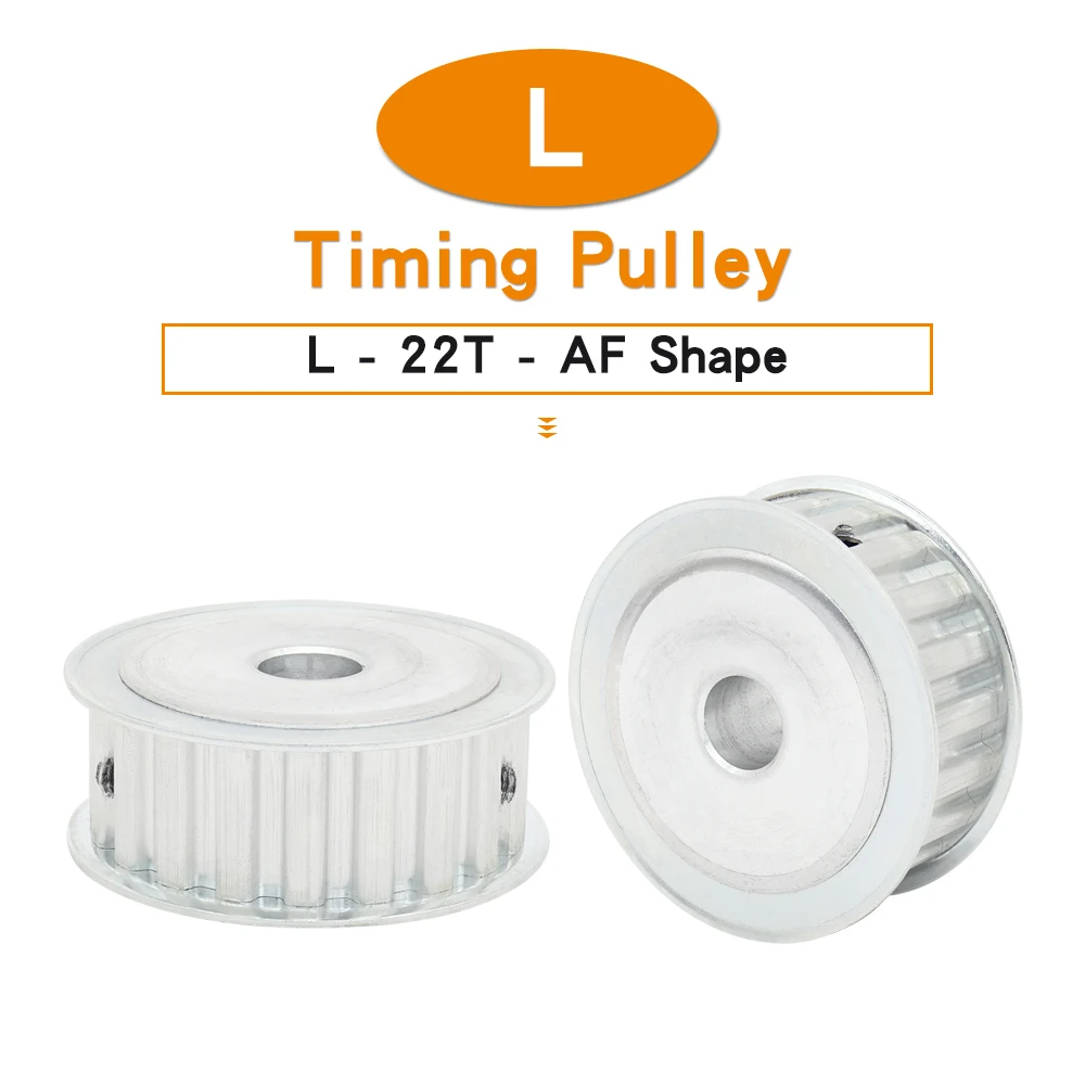 

Belt Pulley L-22T Inner Bore 8/10/12/14/19/20 mm Teeth Pitch 9.525mm Alloy Pulley Wheel AF Shape For L-Timing Belt Width 15/20mm