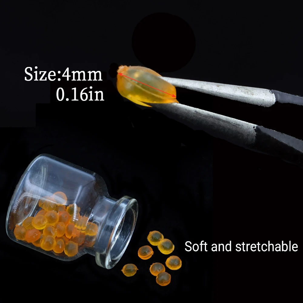 150 قطعة من طعم بيض سمك السلمون الناعم الواقعي لصيد الأسماك على الجليد والذبابة، صيد السمك النابض بالحياة لسمك السلمون المرقط، سمك السلمون، رأس فولاذي في المياه العذبة #2