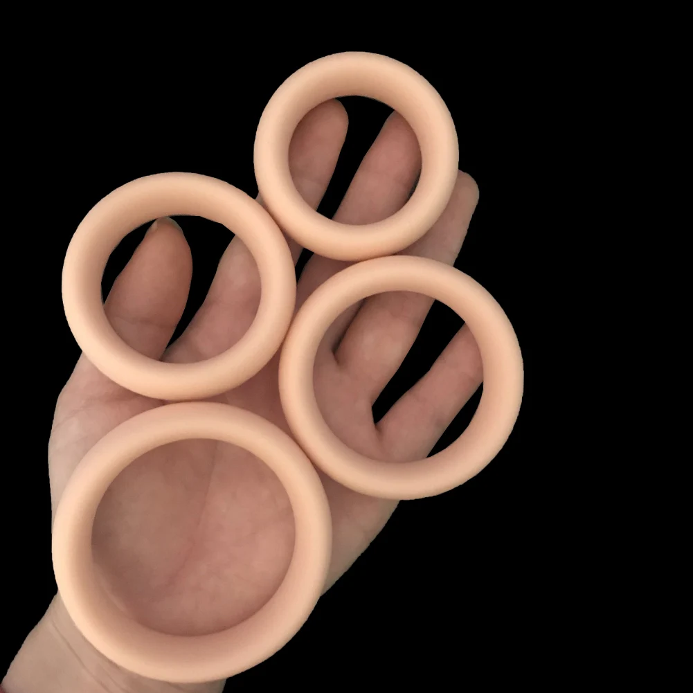 4 Sizes Silicone Penis Ring Delay Ejaculation Sex Toys for Men Erection Flesh Cock Ring Dick Cockring Intimate Goods Sex Shop